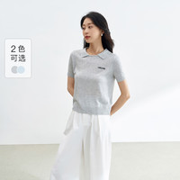XIRAN/熙然 宽松显瘦 女士针织衫 浅灰