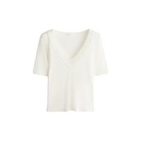 H&M 罗纹V领 女士上衣