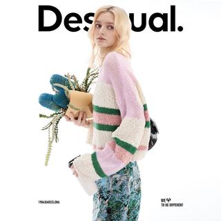  Desigual 撞色拼接 女士针织衫