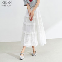 XIRAN/熙然 蕾丝拼接 女士半身裙
