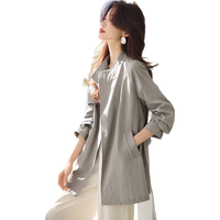  沫晗依美 宽松舒适 女士风衣