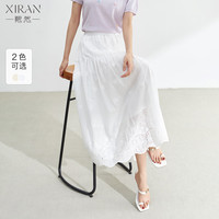  XIRAN/熙然 宽松显瘦 女士半身裙 白色