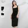  XIRAN/熙然 褶裥收腰修饰身型 女士连衣裙 S