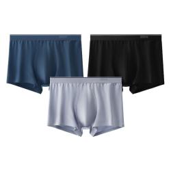蕉内 3件|蕉内银皮300S男士平角内裤抗菌纯棉透气裆平角四角短裤男裤衩