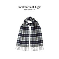 Johnstons of Elgin 秋冬经典格纹羊绒围巾男女围巾礼盒 高级定制