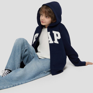  Gap/盖璞 仿羊羔绒 儿童连帽卫衣 海军蓝 130 /68(8-9岁)
