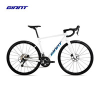 捷安特 新款PCR LTD 2+碳纤维前叉20速油压碟刹弯把竞技破风公路自行车 白月光