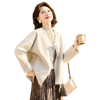  JIANHU/简狐 女士毛呢开衫外套