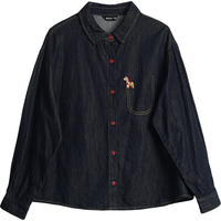  OLRAIN/欧芮儿 刺绣 女士牛仔衬衫