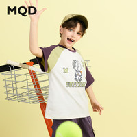  MQD/马骑顿 学院风潮酷休闲卡通撞色 男大童短袖T恤