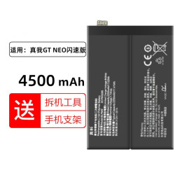 真科 适用于 realme真我GT Neo闪速版电池GT Neo 2/2T /NEO3 80W/150W/NEO5 120W/NEO6SE手机