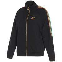 PUMA 彪马 简约百搭纯棉大LOGO 女款立领拉链针织夹克女式运动短款外套