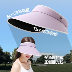 蕉下 侧脸黑胶空顶防晒帽女可卷大帽檐遮阳帽子户外防紫外线BM024