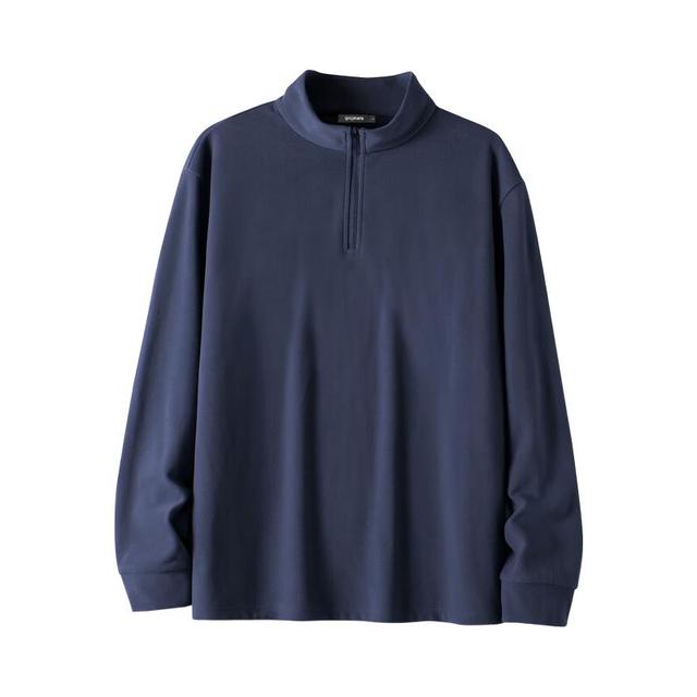 gxgjeans 超值 美式宽松半开襟长袖T恤 多色可选