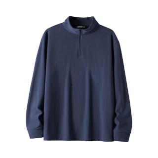 gxgjeans 超值 美式宽松半开襟长袖T恤 多色可选