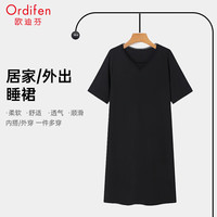  Ordifen/欧迪芬 亲肤透气 女士睡裙 黑色 M