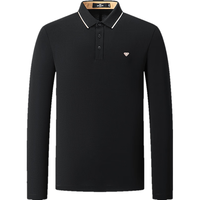  SEPTWOLVES/七匹狼 5A抗菌 男士长袖翻领T恤