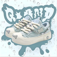 奇安达 春秋季复古时尚百搭情侣透气潮流校园鞋子厚底鞋054