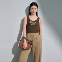 限尺码：摩凡 春优雅毛衣女百搭字母印花设计感针织背心