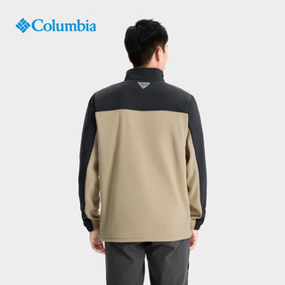  Columbia/哥伦比亚 时尚保暖 男士抓绒外套 013欧美修身版型 鲨鱼黑拼燕麦白 L (180/100A)