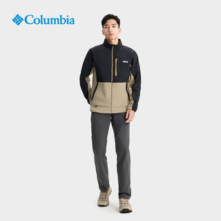  Columbia/哥伦比亚 时尚保暖 男士抓绒外套 013欧美修身版型 鲨鱼黑拼燕麦白 L (180/100A)
