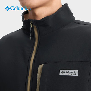  Columbia/哥伦比亚 时尚保暖 男士抓绒外套 013欧美修身版型 鲨鱼黑拼燕麦白 L (180/100A)