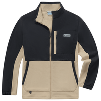  Columbia/哥伦比亚 时尚保暖 男士抓绒外套 013欧美修身版型 鲨鱼黑拼燕麦白 L (180/100A)