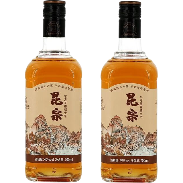 吉斯波尔 昆宗国威东方茶香 40%vol 700ml*2瓶 威士忌