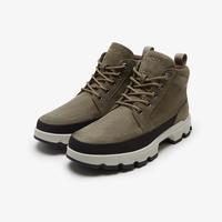 le saunda 牛皮春秋款商场同款舒适系带高帮休闲鞋工装男鞋