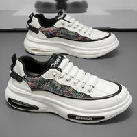 德尔惠 春季男士经典配色运动鞋网眼透气跑步鞋时尚男鞋增高休闲鞋