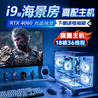 耕升 海景房i9级RTX4060台式电脑主机电竞组装整机全套DIY