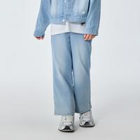 new balance 微喇开叉 女童牛仔长裤