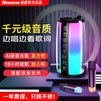 纽曼 K19蓝牙音箱显示歌词家用便携户外K歌音响麦克风