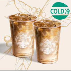 星巴克 双杯冰焙茶拿铁 中杯 2杯