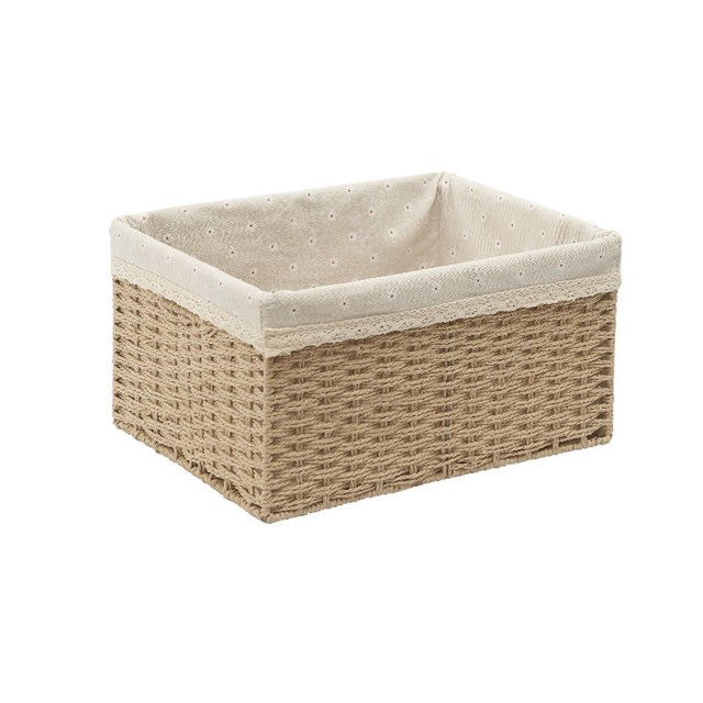 草木匠 草编收纳筐脏衣篮玩具藤编杂物收纳箱卧室收纳篮储物收纳盒编织框