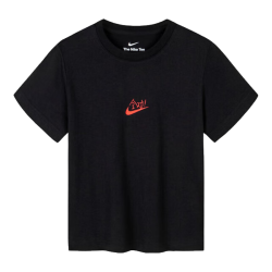 NIKE 纯棉 男童短袖T恤 正黑色 130 /64