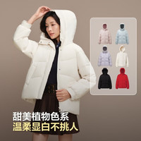  BOSIDENG/波司登 休闲百搭 女士羽绒服 暖绒米7C28-店长 S 160/84A 体重约100-110斤