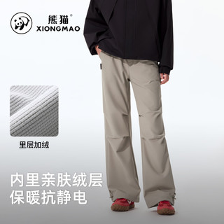  熊猫 防泼水 女士软壳裤 幻影黑,男女同款 XL