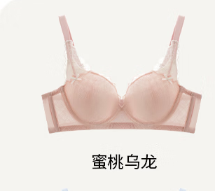 华歌尔 蓝标Wacoal 聚拢宽侧边机能软钢圈文胸内衣女WB34G4 蜜桃乌龙 75B