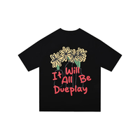 DUEPLAY 纯棉 男士短袖T恤 黑色 M