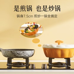 阿路弗仑 alluflon曼托瓦南瓜深煎锅平底锅家用阿路弗仑送礼乔迁套装锅