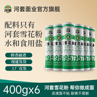 河套牌 面条营养  劲道爽滑凉面汤面 雪花挂面 400g*6盒