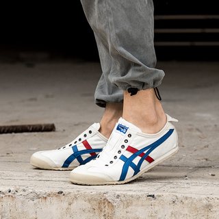  Onitsuka Tiger/鬼塚虎 一脚蹬穿脱 休闲鞋 【复古休闲】1183A360 白蓝红经典配色 40/7