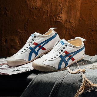  Onitsuka Tiger/鬼塚虎 一脚蹬穿脱 休闲鞋 【复古休闲】1183A360 白蓝红经典配色 40/7