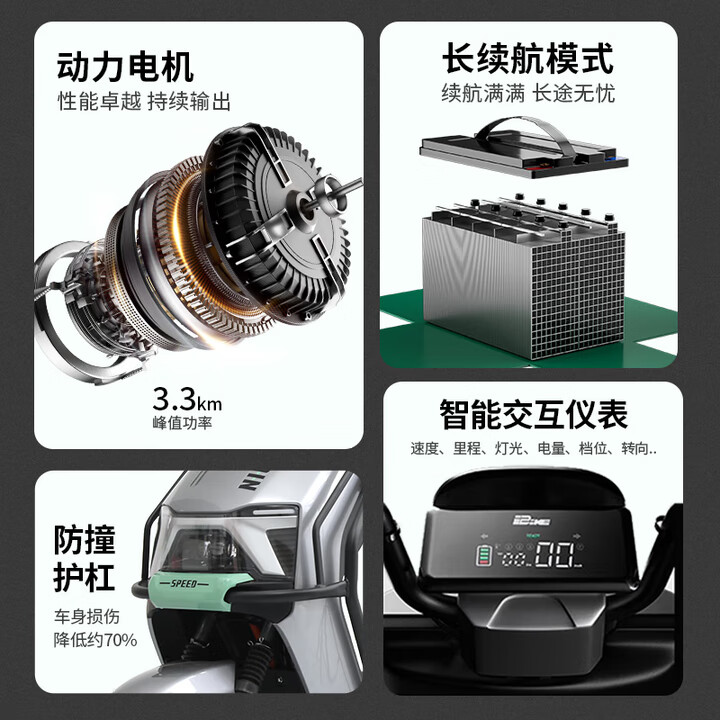 升级款大牛八代米白色【护杠+尾箱】