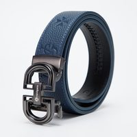 navigare 意大利小帆船鳄鱼纹皮带男士真皮自动扣腰带