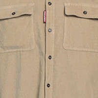 DSQUARED2 Solid color shirt 灯芯绒材质衬衫