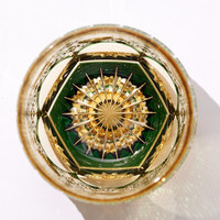 可雅美 江户切子 KAG9065 威士忌杯 天蓝色 水晶玻璃