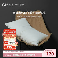VCD 维克多 维克多50白鹅绒三层枕 48*74cm 白色