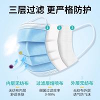 小懒 一次性医用级外科口罩三层透气成人防尘防雾霾防粉尘独立包装
